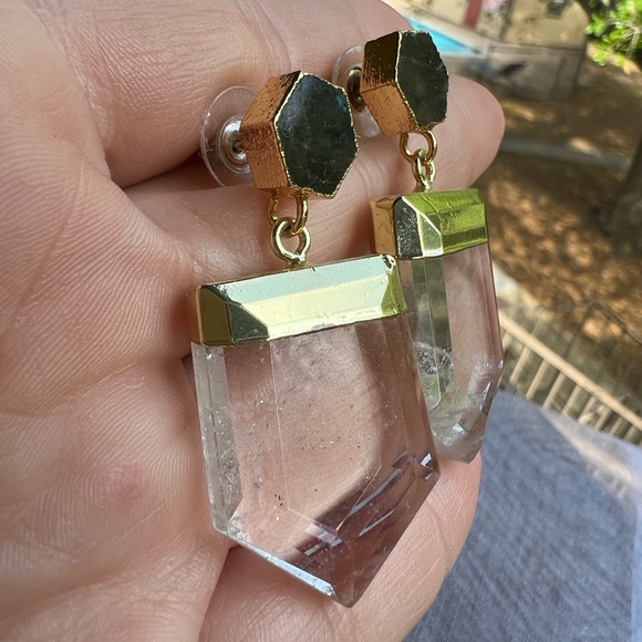Quartz Point Statement Earrings - New - Picture 12 of 16